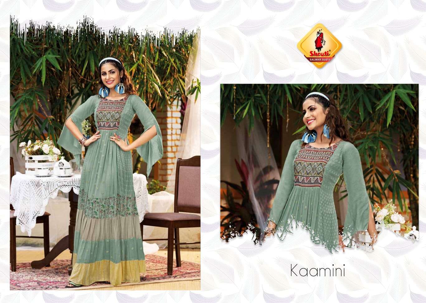 Shruti-Classy Missy-Viscose-Georgette-Muslin-Print-Embroidery-Handwork-Crochet-Work-Gher-Kurti-03